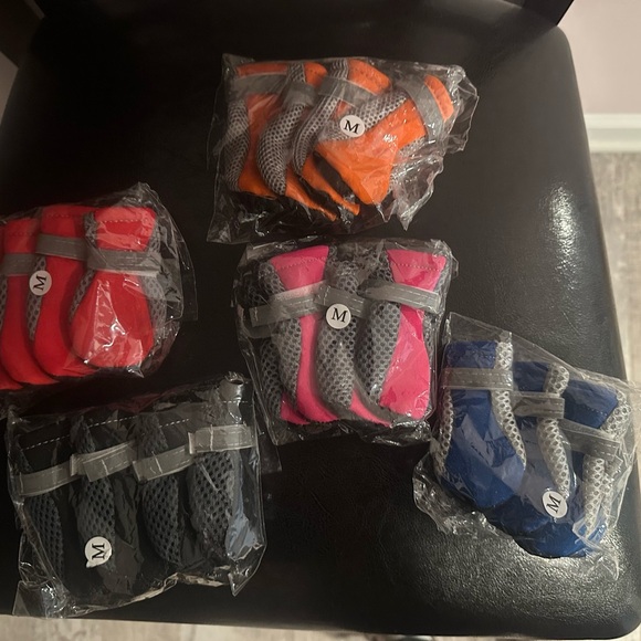Other - Dog Paw Protectors - Pink, Orange, Black, Blue